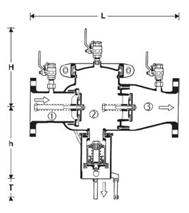 Nerezový potrubní oddělovač přírubový BA298 - schema