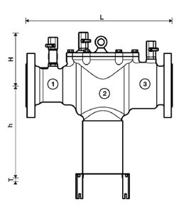 Potrubní oddělovač BA300 schema